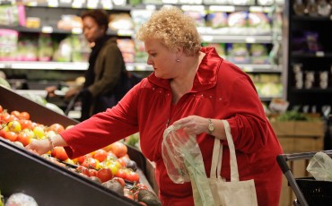 Woman at grocery store