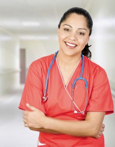 Smiling Hispanic Woman Doctor