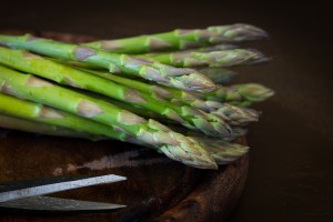 spring eating asparagus