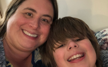 OAC member Liz Paul and her son: childhood obesity awareness month