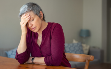 Picture of a woman upset from stress