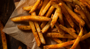 Plate of French fries, a common comfort food