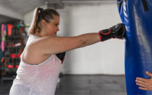 Woman fitness boxing
