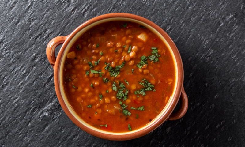 bowl of warm spiced lentil stew